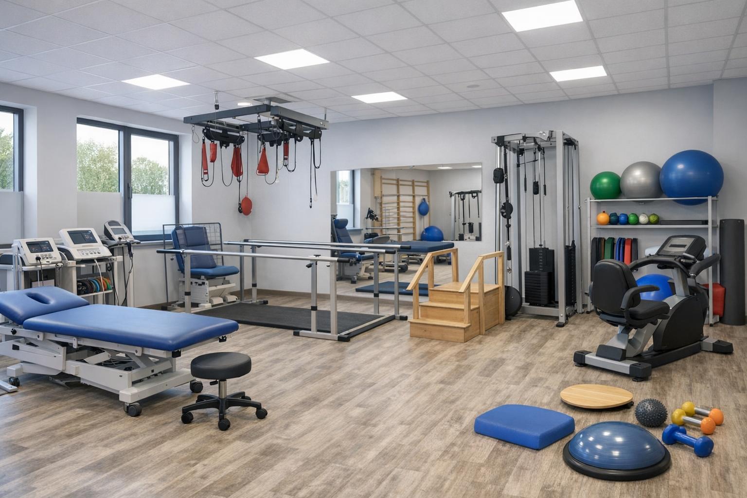 Kompleksowe wyposażenie sali do rehabilitacji ortopedycznej